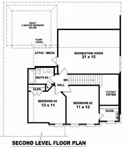 Floorplan 2 for House Plan #053-00638
