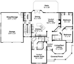 First Floor for House Plan #035-00077