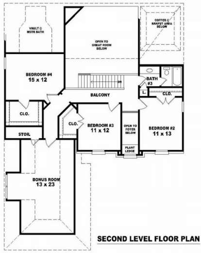 Floorplan 2 for House Plan #053-00647