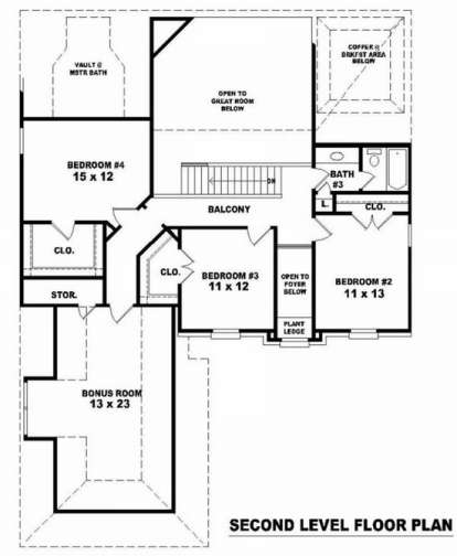 Floorplan 2 for House Plan #053-00648