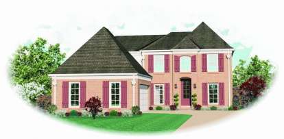 French Country House Plan #053-00649 Elevation Photo