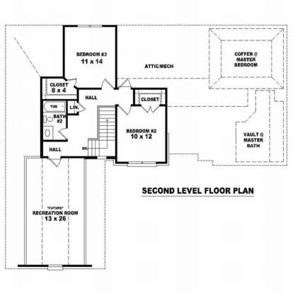 Floorplan 2 for House Plan #053-00654