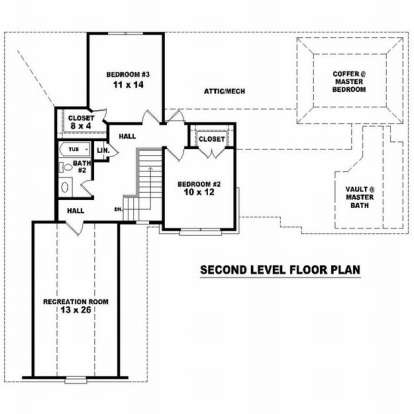 Floorplan 2 for House Plan #053-00655
