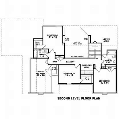 Floorplan 2 for House Plan #053-00656