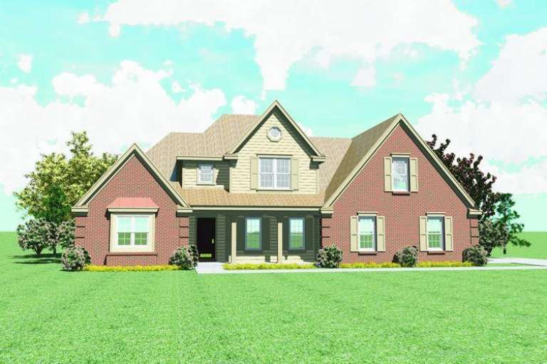 European House Plan #053-00661 Elevation Photo
