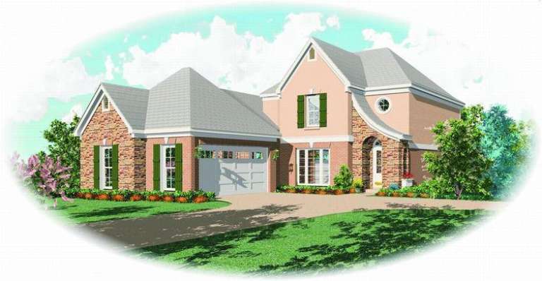 European House Plan #053-00664 Elevation Photo