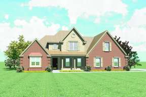 French Country House Plan #053-00665 Elevation Photo