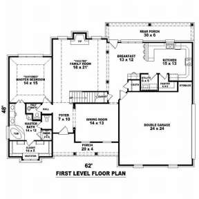 Floorplan 1 for House Plan #053-00665