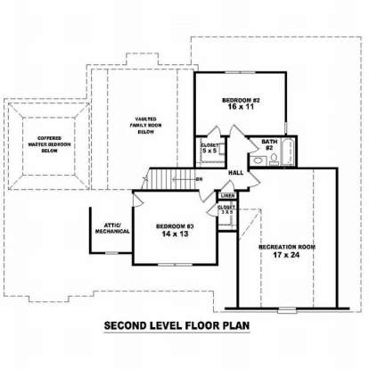 Floorplan 2 for House Plan #053-00665
