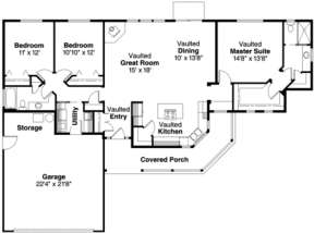 Floorplan 1 for House Plan #035-00079