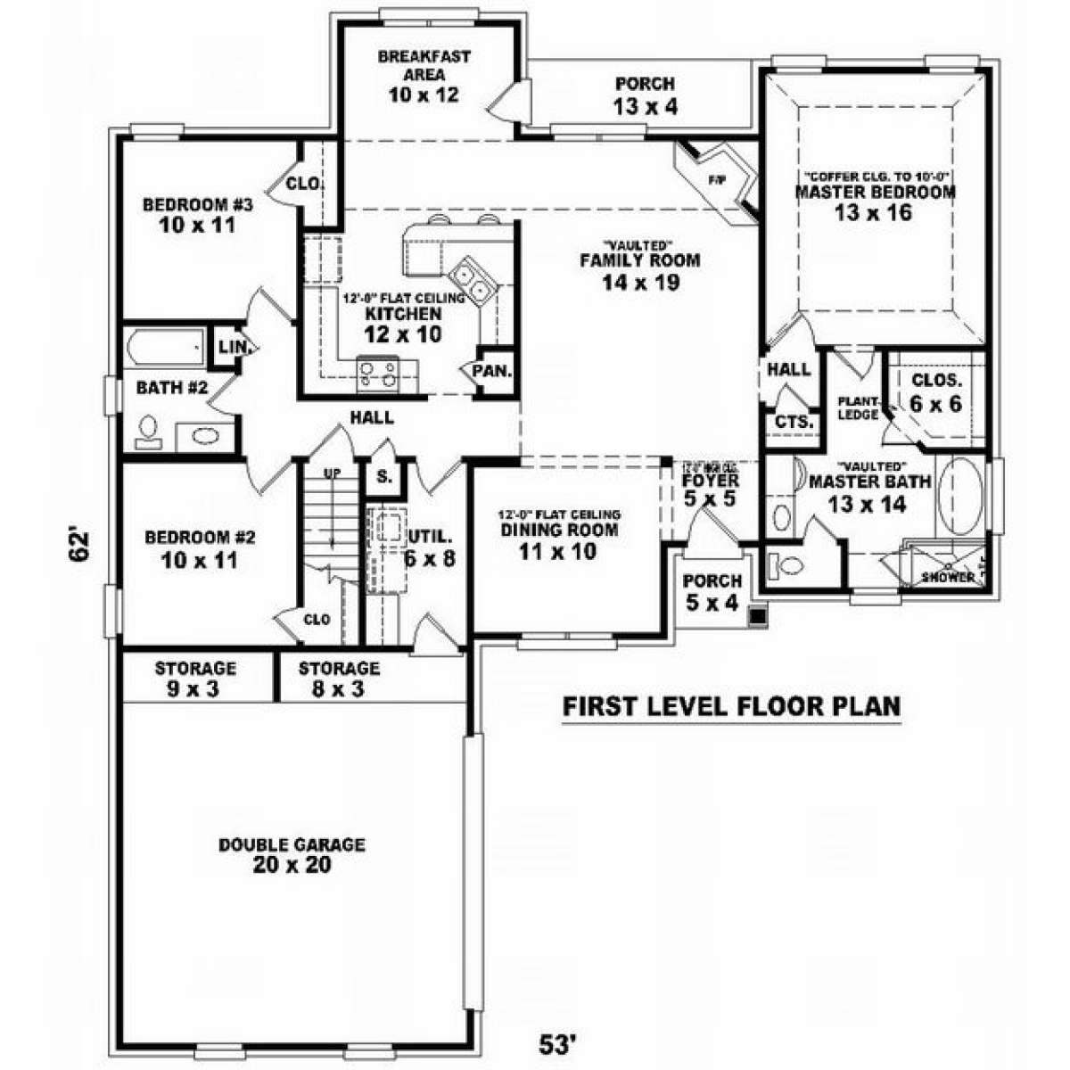 Floorplan 1 for House Plan #053-00670