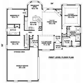 Floorplan 1 for House Plan #053-00672