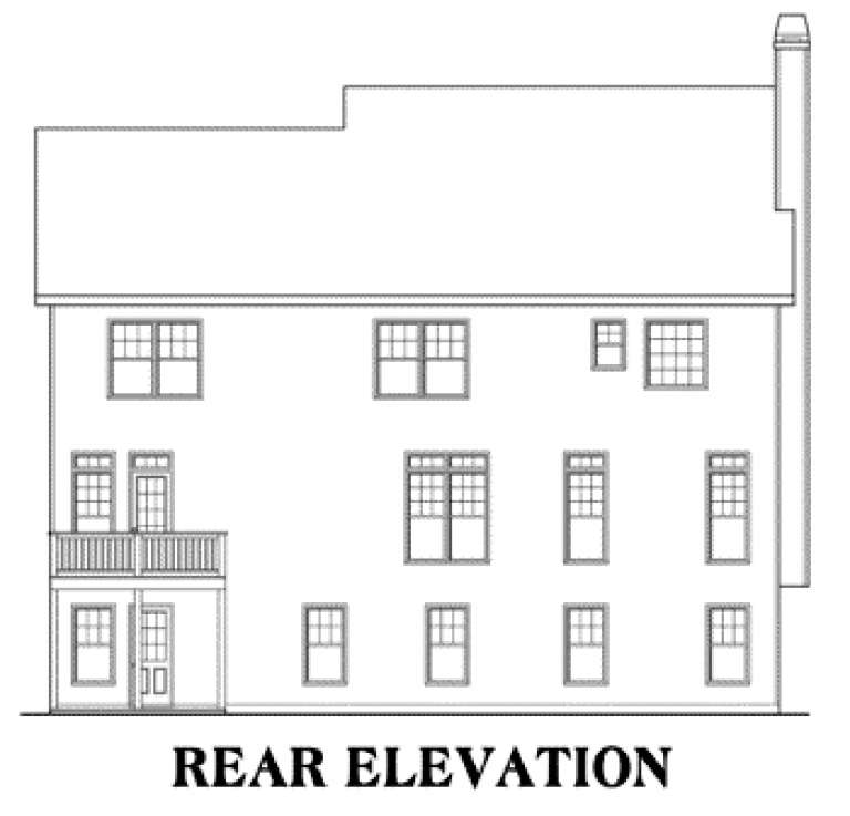 Southern House Plan #009-00056 Elevation Photo