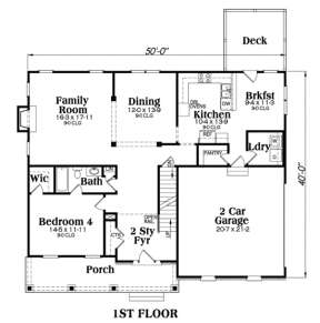 Main Floor for House Plan #009-00056