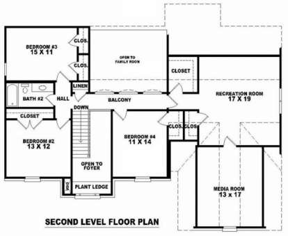 Floorplan 2 for House Plan #053-00680