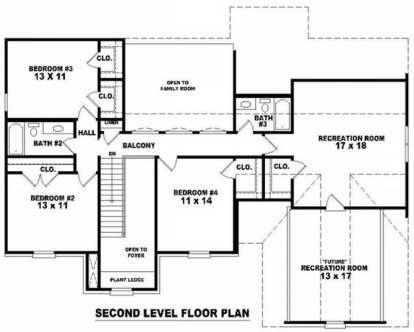 Floorplan 2 for House Plan #053-00683