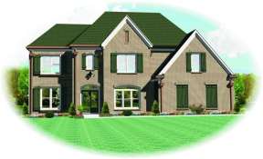 French Country House Plan #053-00689 Elevation Photo