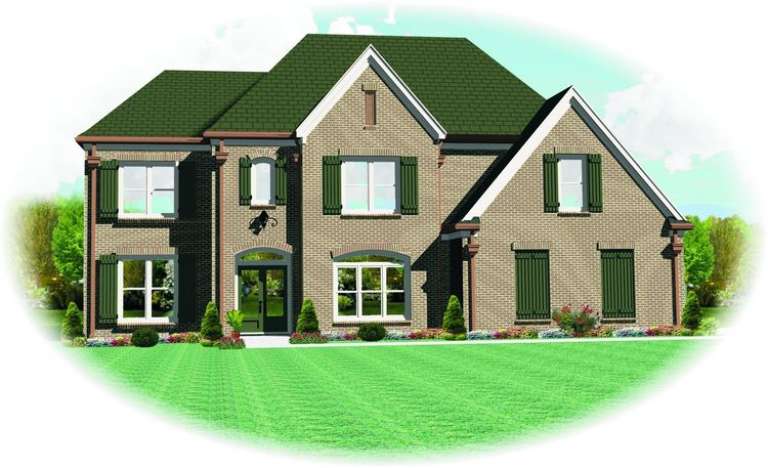 French Country House Plan #053-00689 Elevation Photo