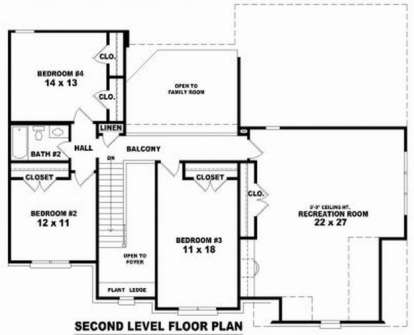 Floorplan 2 for House Plan #053-00689