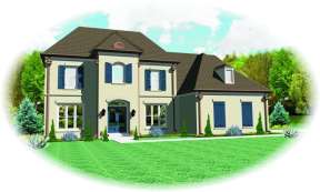 French Country House Plan #053-00690 Elevation Photo