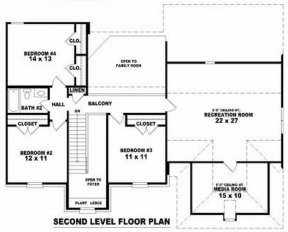 Floorplan 2 for House Plan #053-00690