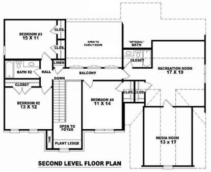 Floorplan 2 for House Plan #053-00692