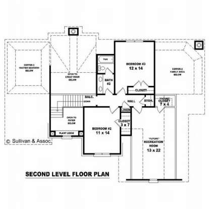 Floorplan 2 for House Plan #053-00696