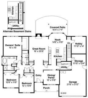 Floorplan 1 for House Plan #035-00081