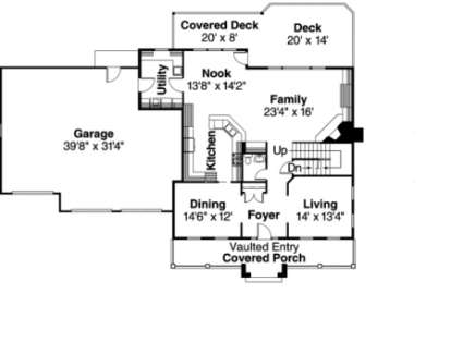 First Floor for House Plan #035-00082