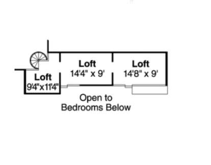 Loft Floor for House Plan #035-00082