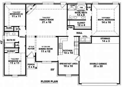 Floorplan1 for House Plan #053-00713