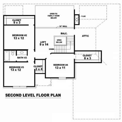 Floorplan 2 for House Plan #053-00715