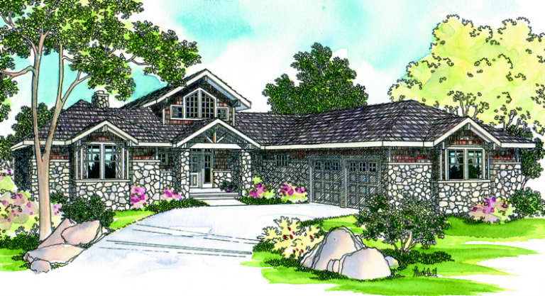 Ranch House Plan #035-00083 Elevation Photo