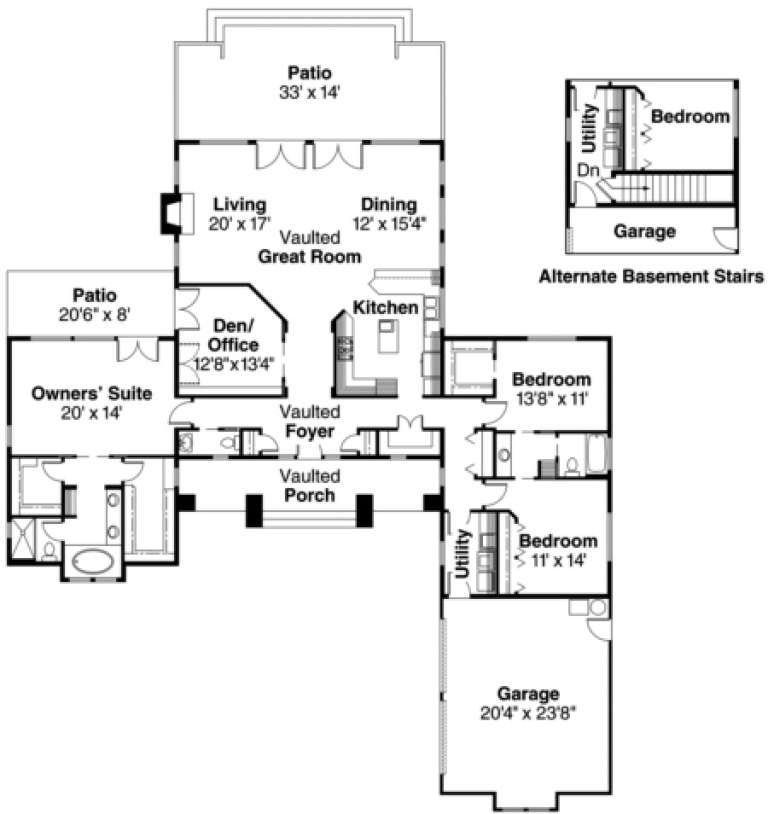 House Plan House Plan #734 Drawing 1