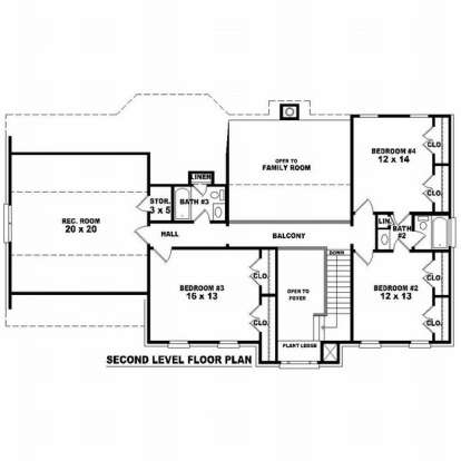 Floorplan 2 for House Plan #053-00721