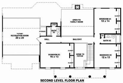 Floorplan 2 for House Plan #053-00722