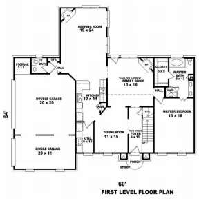 Floorplan 1 for House Plan #053-00723