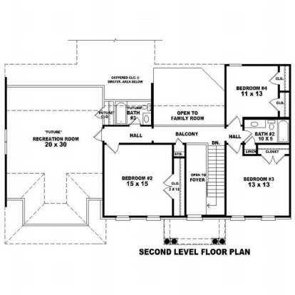 Floorplan 2 for House Plan #053-00728