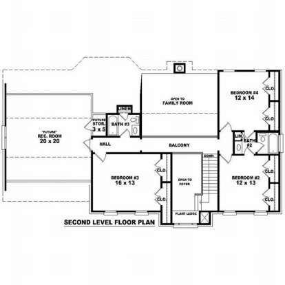 Floorplan 2 for House Plan #053-00730
