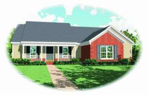 Traditional House Plan #053-00737 Elevation Photo