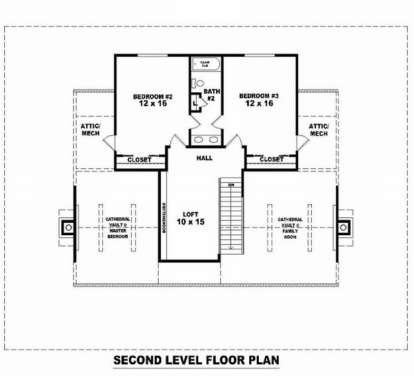 Floorplan 2 for House Plan #053-00738