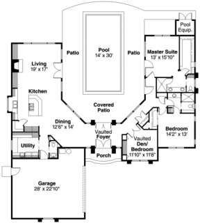 Floorplan 1 for House Plan #035-00086