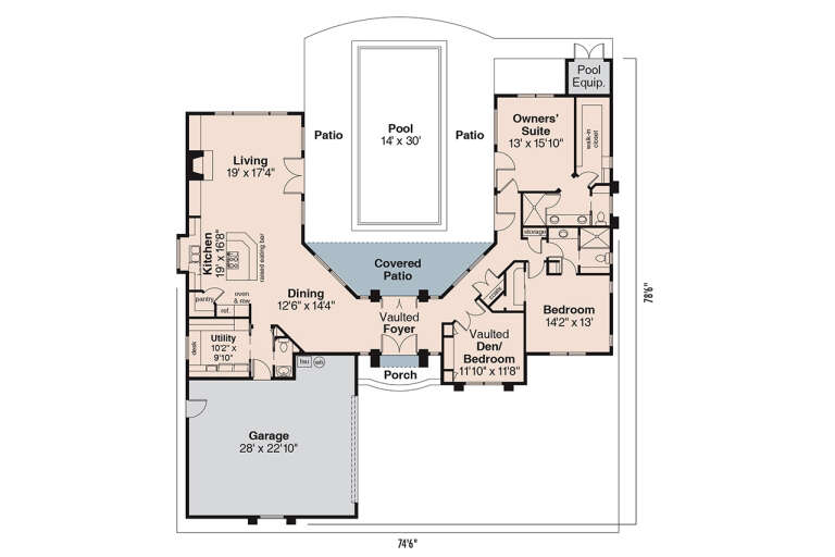 House Plan House Plan #737 Drawing 1