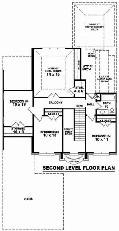Floorplan 2 for House Plan #053-00753