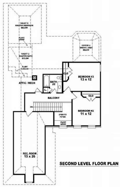 Floorplan 2 for House Plan #053-00754