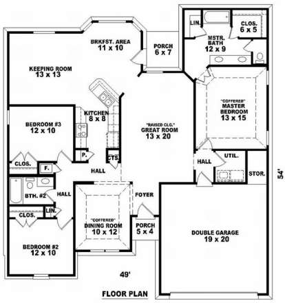Floorplan1 for House Plan #053-00757