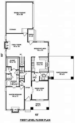 Floorplan 1 for House Plan #053-00759