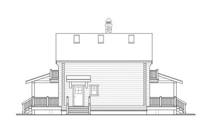Cabin House Plan #035-00088 Elevation Photo