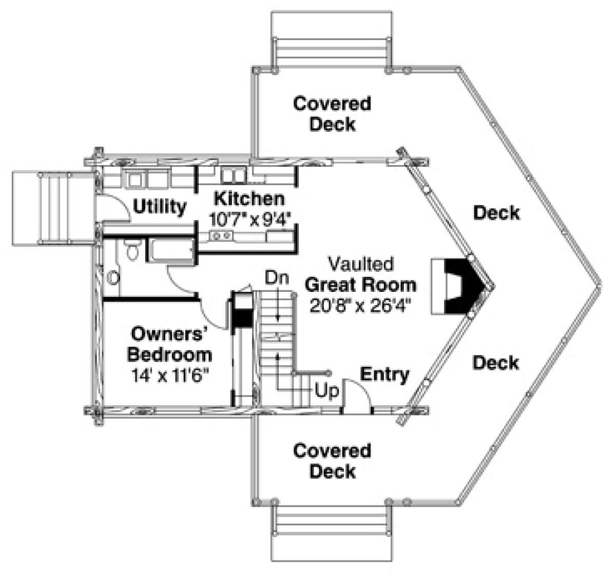 Floorplan 1 for House Plan #035-00088