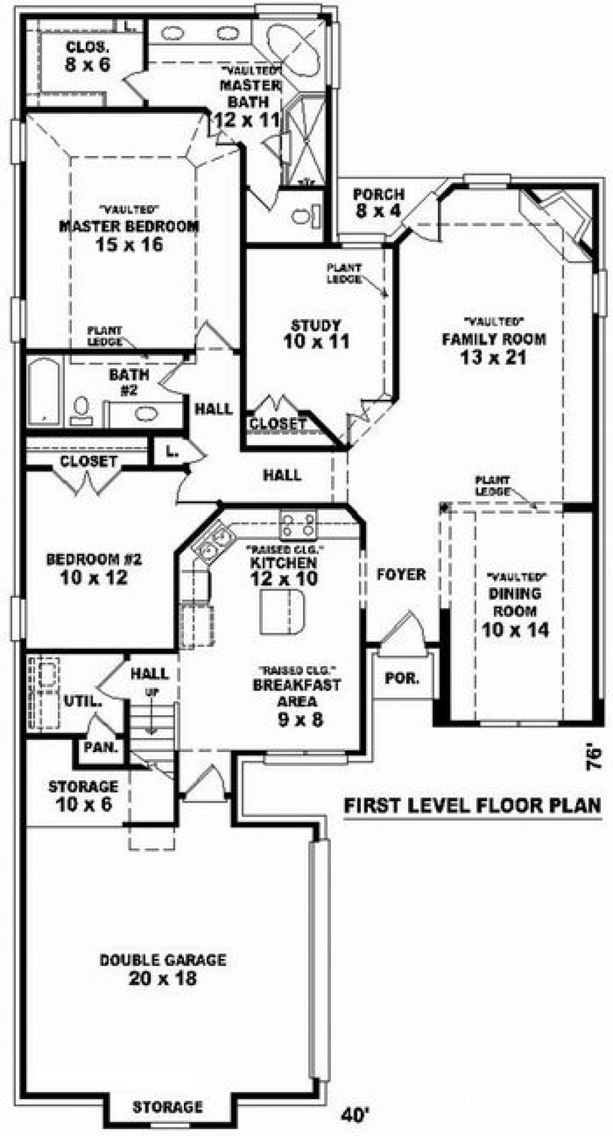 Floorplan 1 for House Plan #053-00771